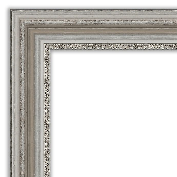 slide 3 of 7, Amanti Art Parlor Framed Bathroom Vanity Mirror - Nickel/Silver, 42 in x 30 in