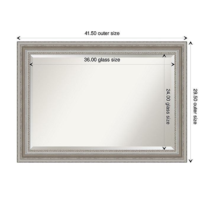 slide 7 of 7, Amanti Art Parlor Framed Bathroom Vanity Mirror - Nickel/Silver, 42 in x 30 in