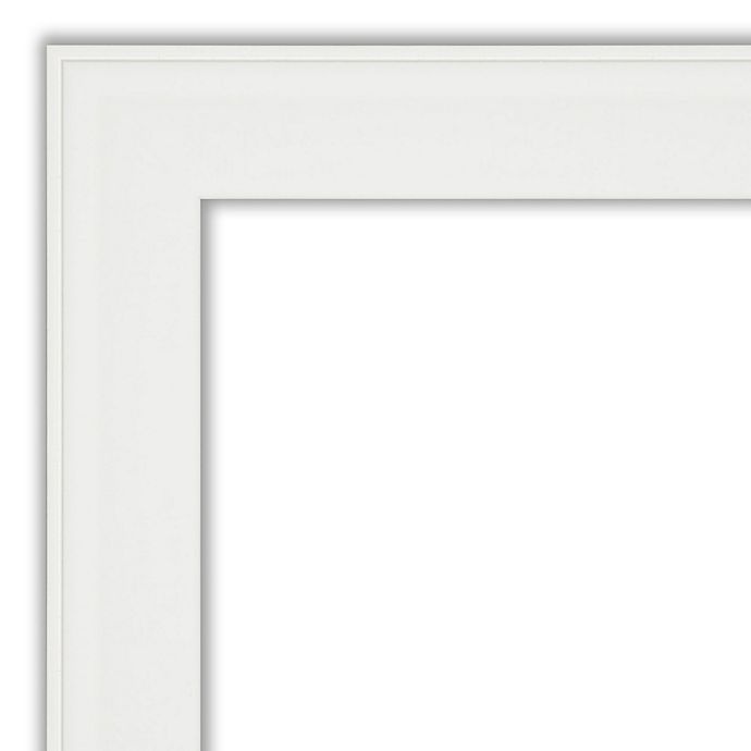 slide 3 of 6, Amanti Art Vanity Narrow Framed Bathroom Vanity Mirror - White, 39 in x 27 in