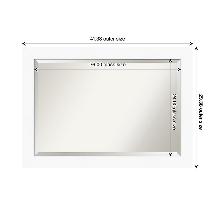 slide 7 of 7, Amanti Art Cabinet Bathroom Vanity Mirror - White, 41 in x 29 in