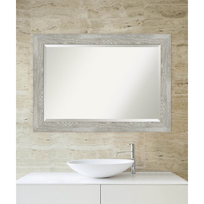 slide 6 of 7, Amanti Art Dove Greywash Bathroom Vanity Mirror - Grey, 42 in x 30 in