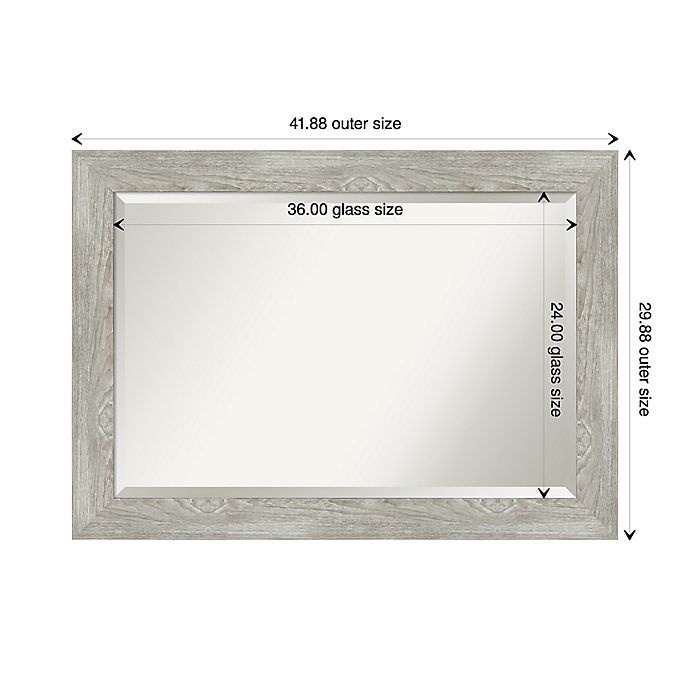 slide 7 of 7, Amanti Art Dove Greywash Bathroom Vanity Mirror - Grey, 42 in x 30 in