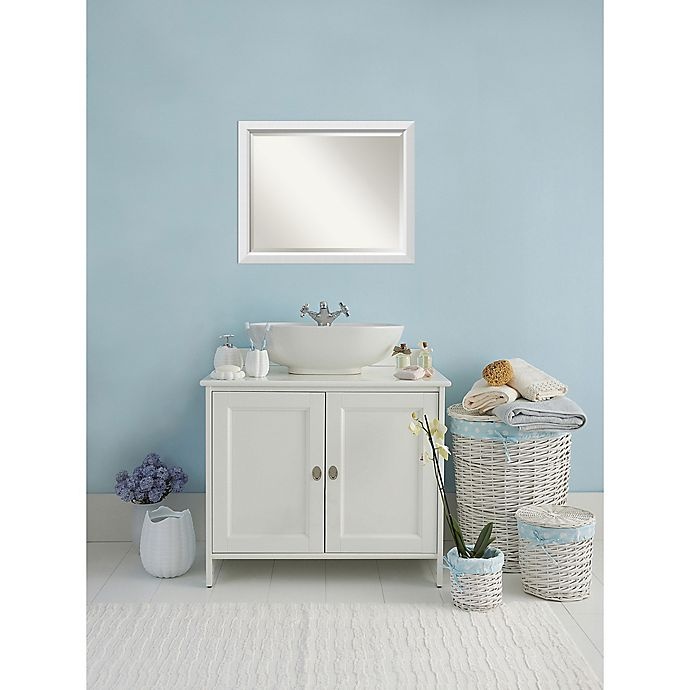 slide 5 of 6, Amanti Art Blanco Bathroom Vanity Mirror - White, 32 in x 26 in