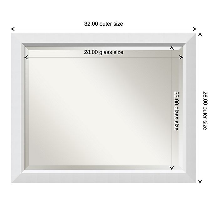 slide 6 of 6, Amanti Art Blanco Bathroom Vanity Mirror - White, 32 in x 26 in