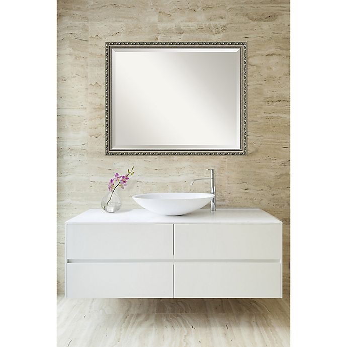 slide 5 of 5, Amanti Art Parisian Silver Bathroom Mirror - Nickel/Silver, 31 in x 25 in