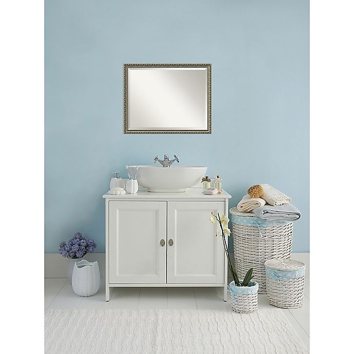 slide 2 of 5, Amanti Art Parisian Silver Bathroom Mirror - Nickel/Silver, 31 in x 25 in