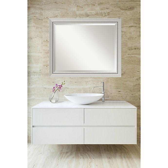 slide 4 of 6, Amanti Art Romano Narrow Large Bathroom Mirror - Silver, 1 ct