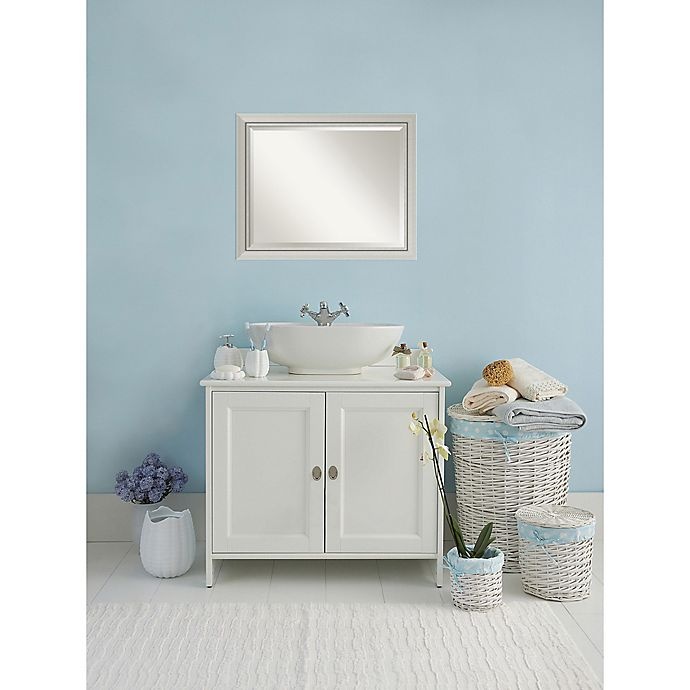 slide 5 of 6, Amanti Art Romano Narrow Large Bathroom Mirror - Silver, 1 ct