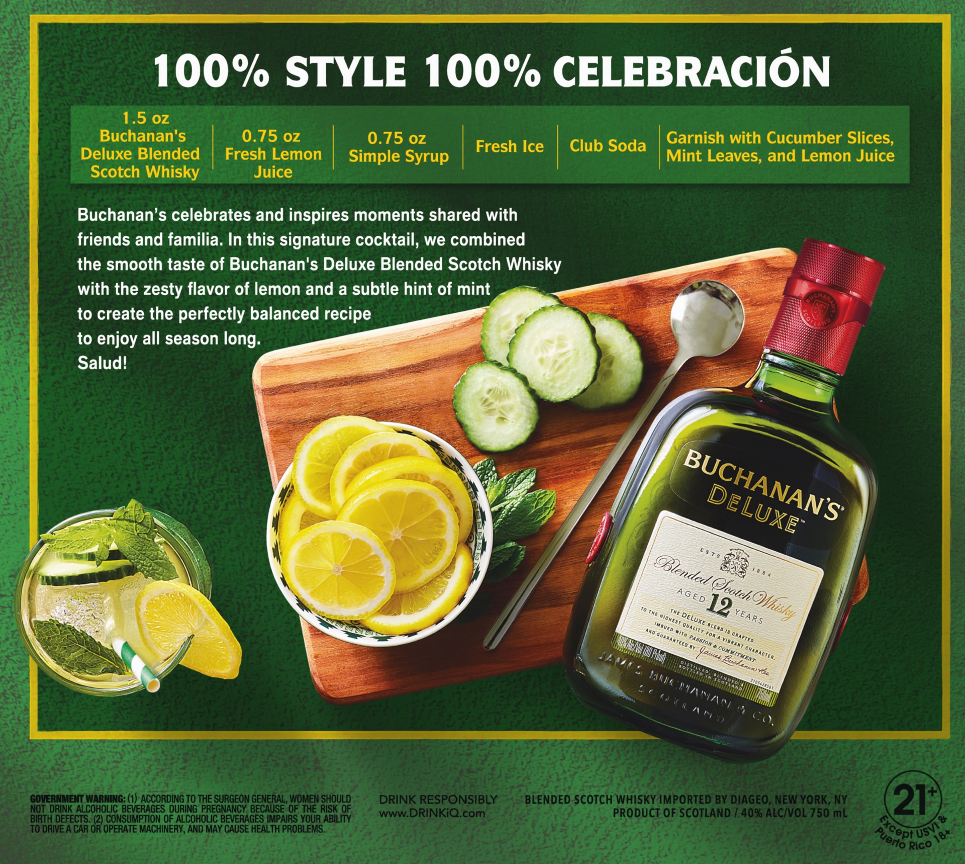 slide 2 of 2, Buchanan's DeLuxe Aged 12 Years Blended Scotch Whisky, 750 mL Bottle with Two Salsa Bowls, 750 ml