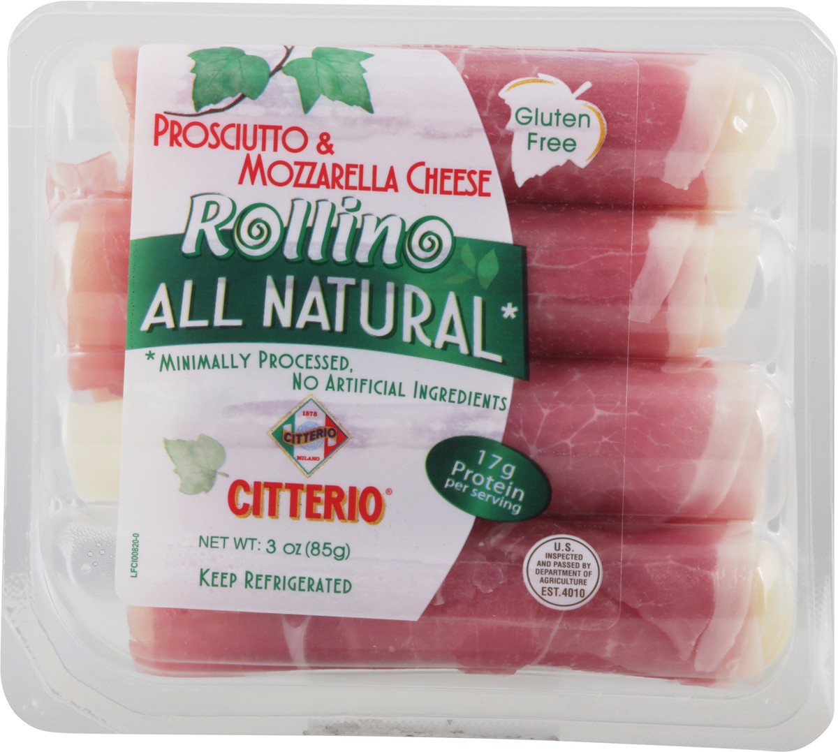 slide 8 of 10, Citterio Rollino Prosciutto And Mozzarella Cheese, 3 oz