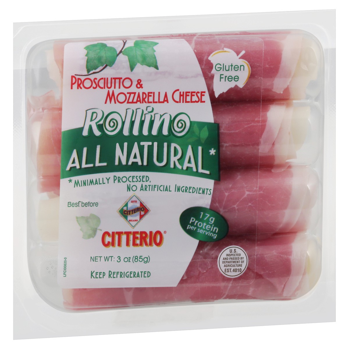 slide 10 of 10, Citterio Rollino Prosciutto And Mozzarella Cheese, 3 oz