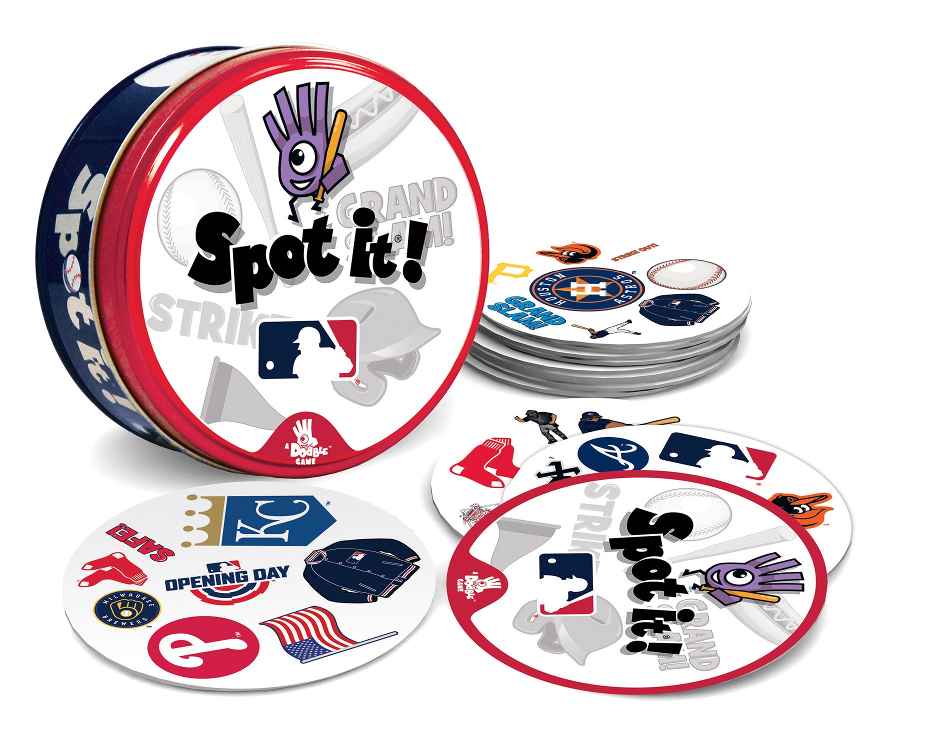 slide 3 of 4, MLB League Edition Spot It! Game, 1 ct