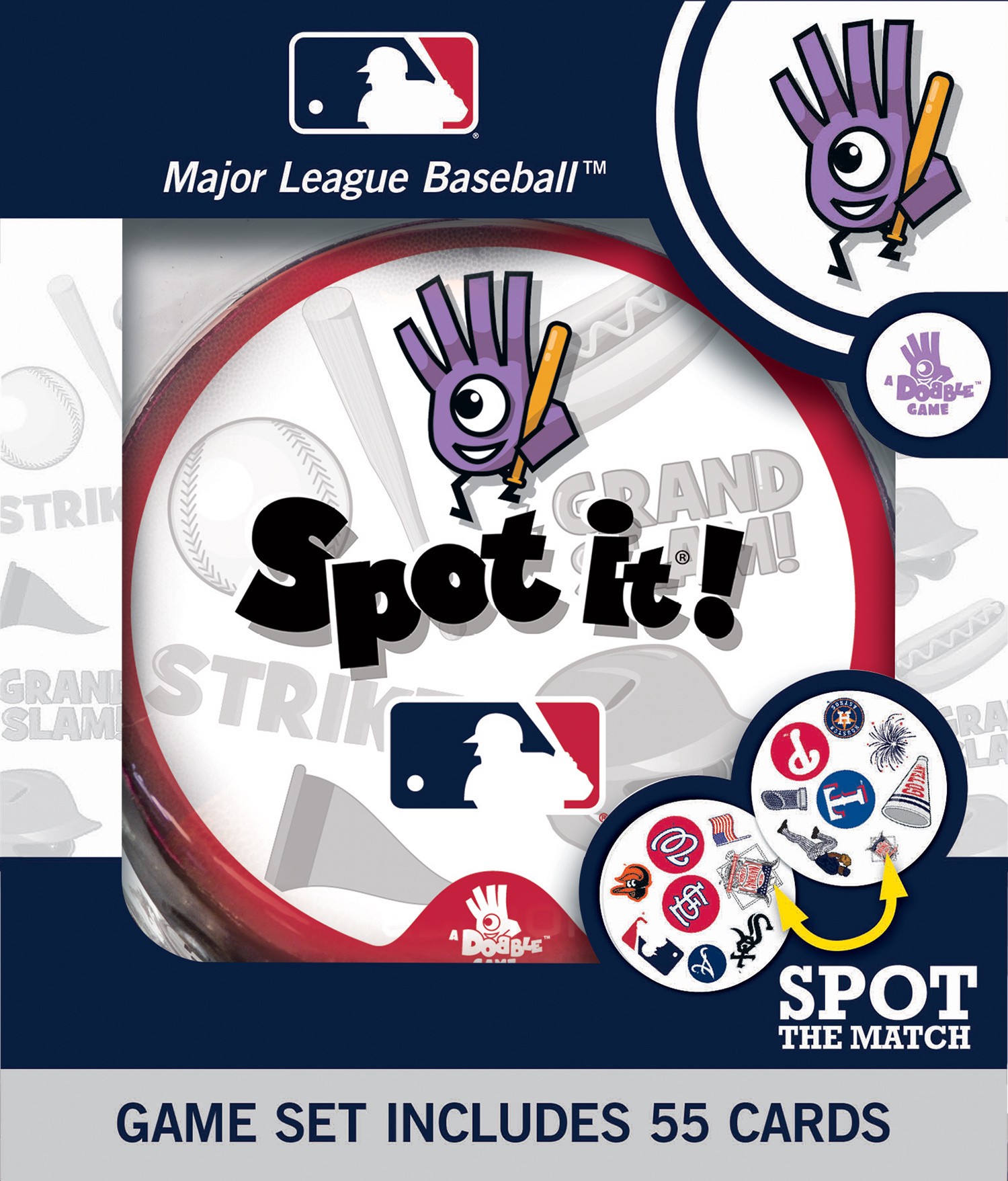 slide 1 of 4, MLB League Edition Spot It! Game, 1 ct