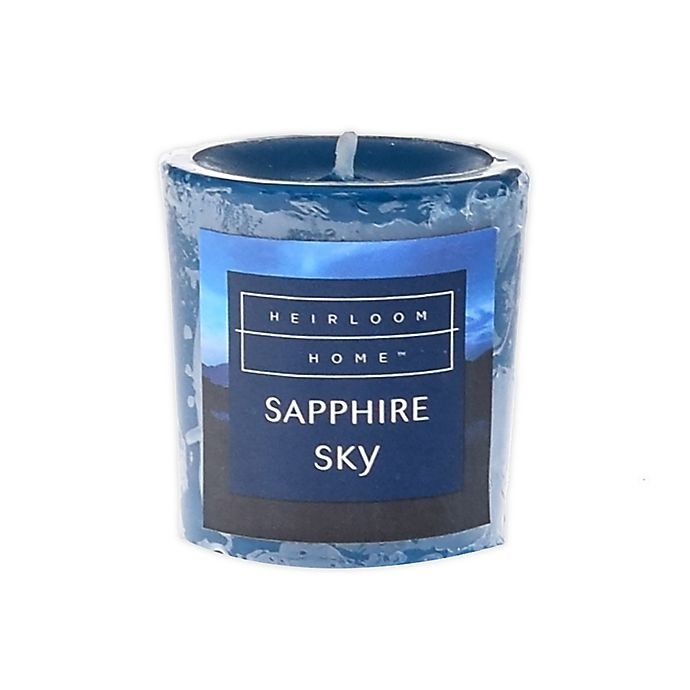 slide 1 of 1, Heirloom Home Sapphire Sky Votive, 2 oz