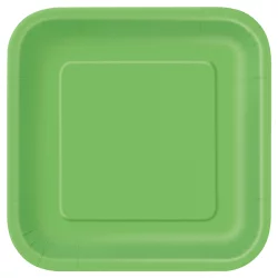 Lime Green Square Dinner Plates