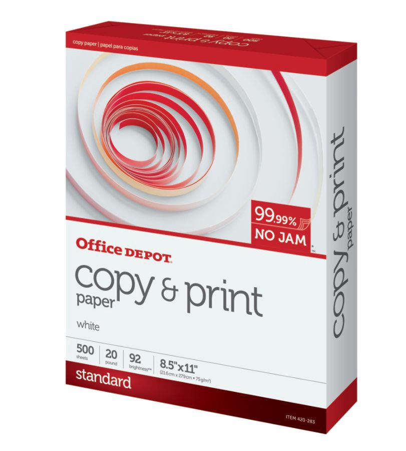 Office Depot Copy And Print Paper, Letter Size White 500 ct | Shipt