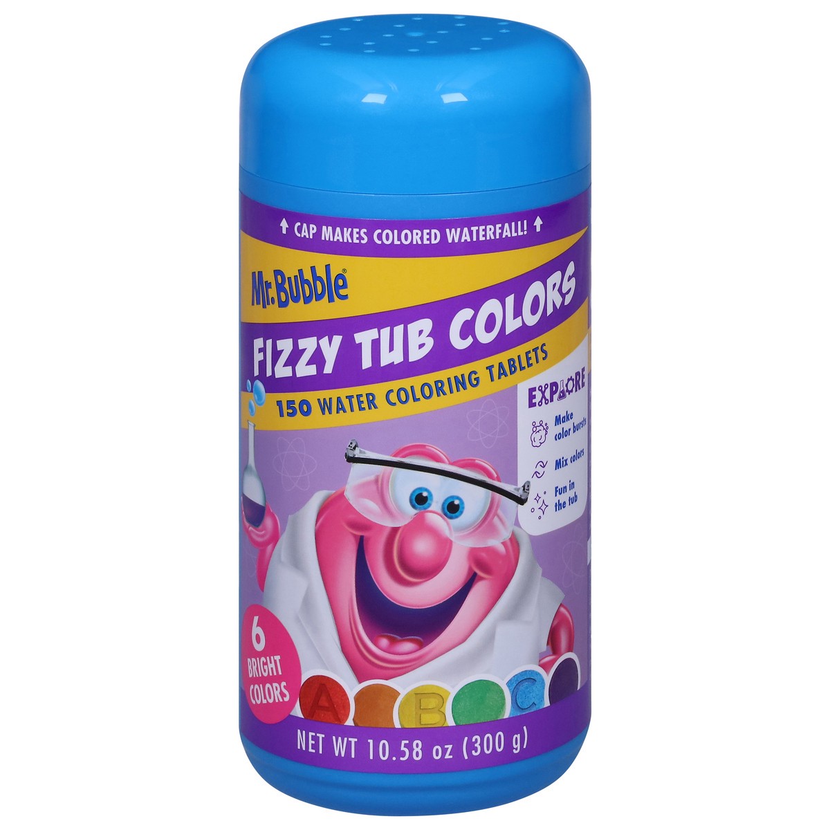 slide 1 of 4, Mr. Bubble Water Coloring Tablets Fizzy Tub Colors 150 ea, 150 ct