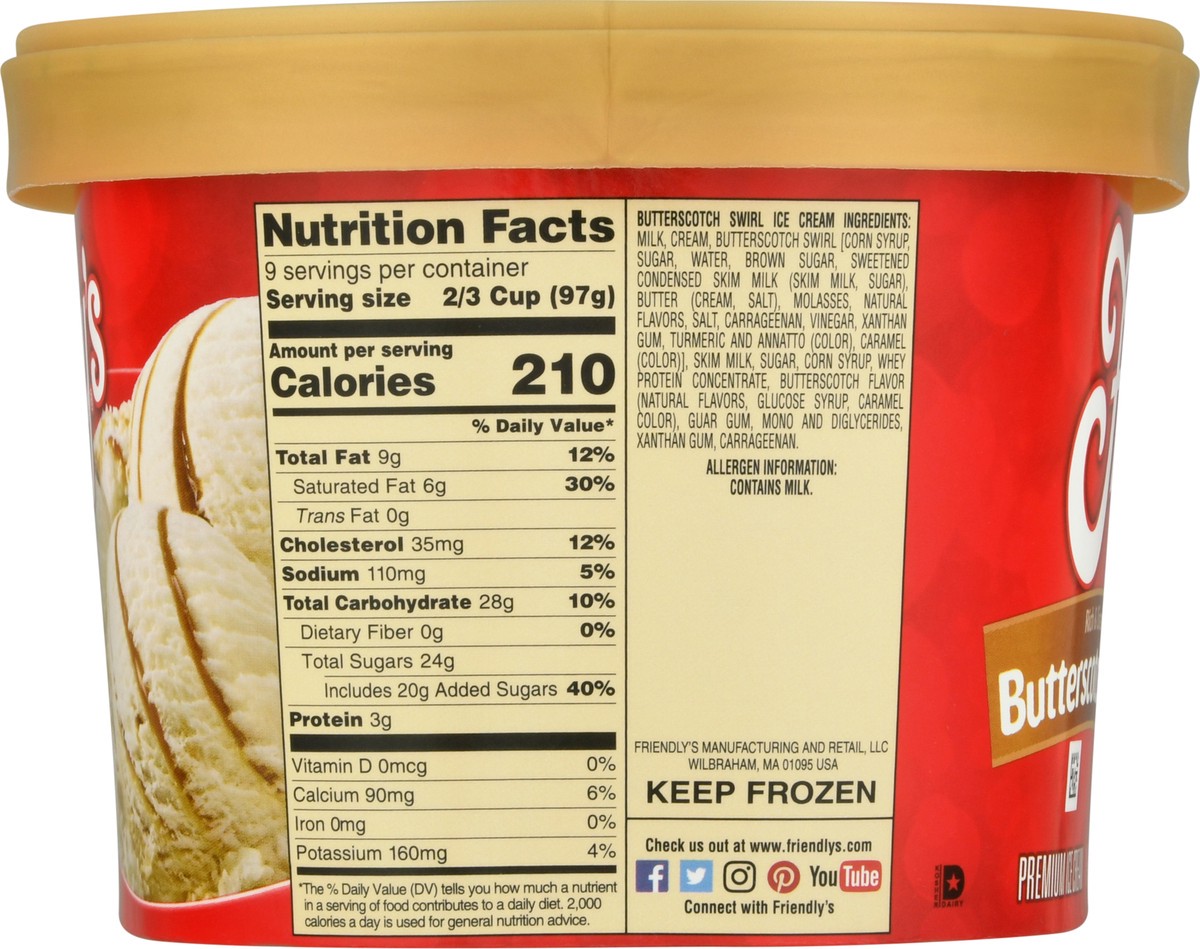 slide 3 of 12, Friendly's Premium Butterscotch Swirl Ice Cream 1.5 qt, 1.5 qt