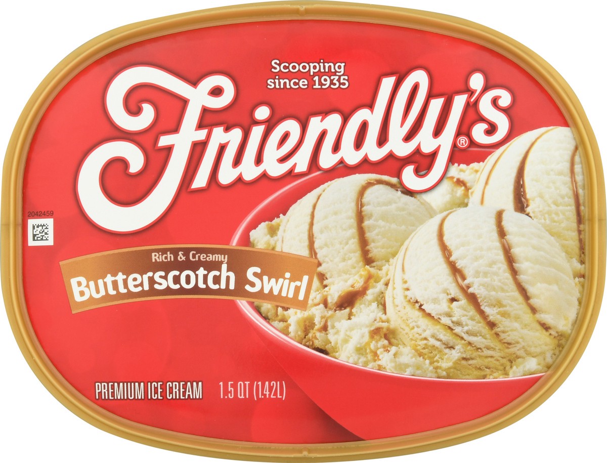 slide 4 of 12, Friendly's Premium Butterscotch Swirl Ice Cream 1.5 qt, 1.5 qt