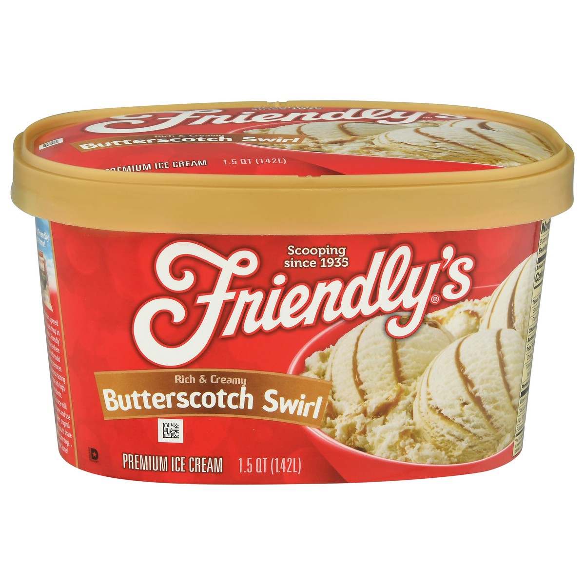 slide 1 of 12, Friendly's Premium Butterscotch Swirl Ice Cream 1.5 qt, 1.5 qt