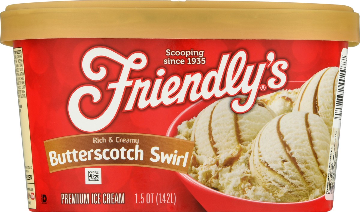 slide 9 of 12, Friendly's Premium Butterscotch Swirl Ice Cream 1.5 qt, 1.5 qt