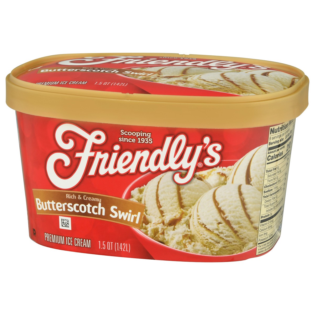 slide 10 of 12, Friendly's Premium Butterscotch Swirl Ice Cream 1.5 qt, 1.5 qt