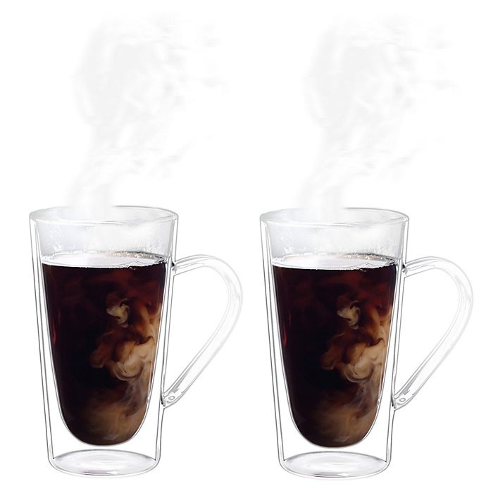 slide 1 of 1, Luigi Bormioli Thermic Borosilicate Double-Wall Coffee/Tea Mugs, 2 ct