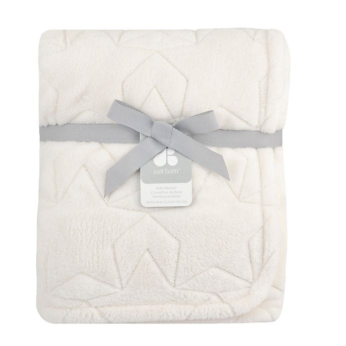 slide 2 of 2, Just Born Star Luxury Blanket - Ivory, 1 ct