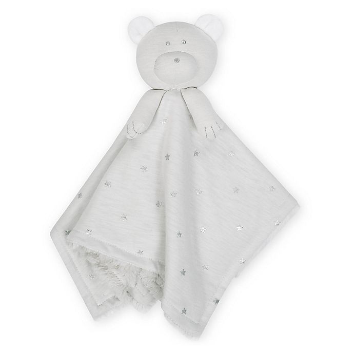 slide 1 of 2, Just Born Sparkle Bear Security Blanket - Grey, 1 ct