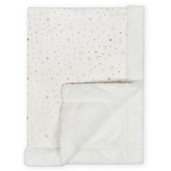 slide 2 of 3, Just Born Sparkle Sherpa Blanket - White, 1 ct