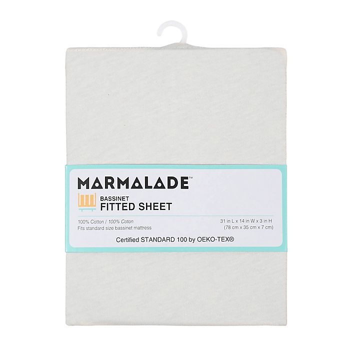 slide 2 of 2, Marmalade Cotton Jersey Bassinet Sheet - Ivory, 1 ct