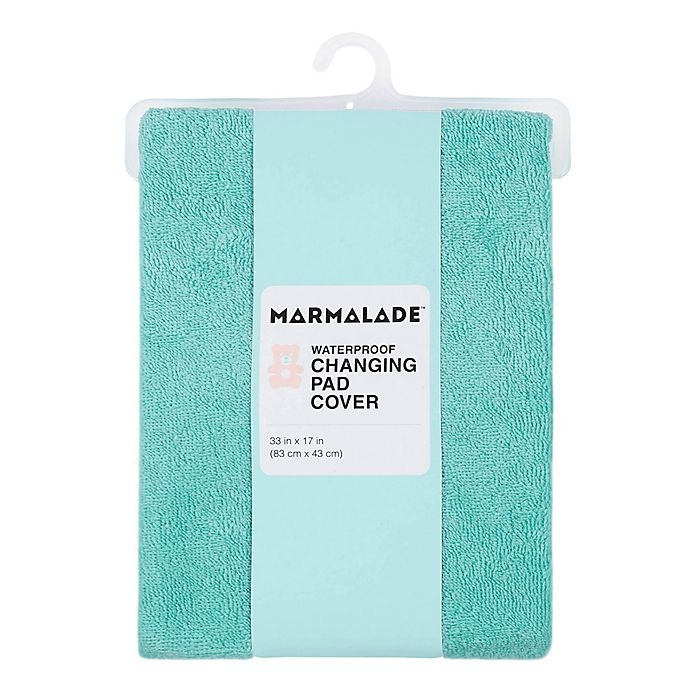 slide 2 of 2, Marmalade Waterproof Changing Pad Cover - Aqua, 1 ct