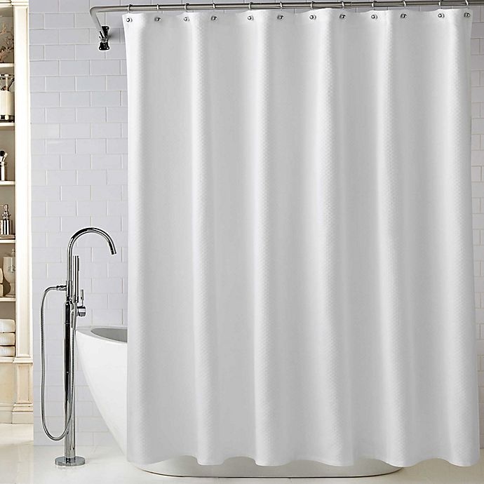 slide 1 of 2, Wamsutta Diamond MatelassÃ© Stall Shower Curtain - White, 54 in x 78 in