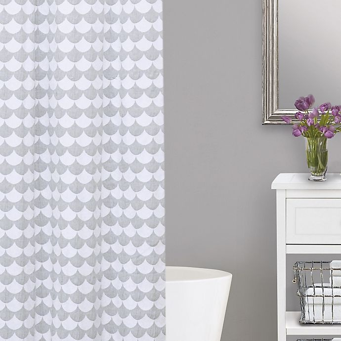 slide 2 of 3, Lamont Home Finley Cotton Matelasse Stall Shower Curtain, 54 in x 78 in