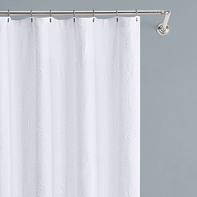slide 2 of 3, Lamont Home Seaspray Cotton Stall Shower Curtain, 54 in x 78 in