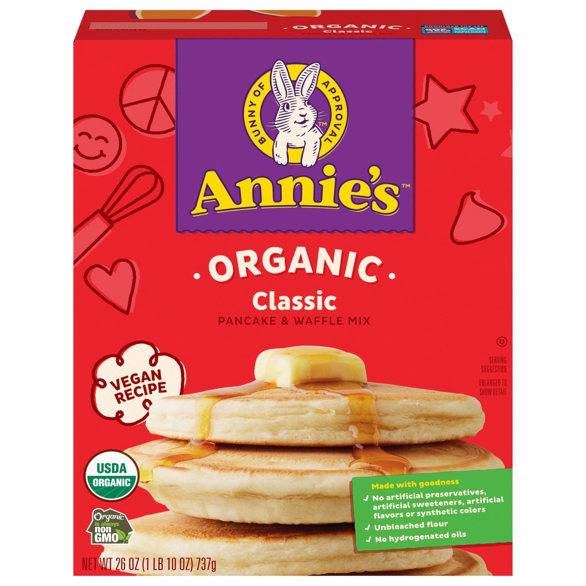 slide 1 of 13, Annie's Organic Classic Pancake and Waffle Mix, 26 oz, 26 oz