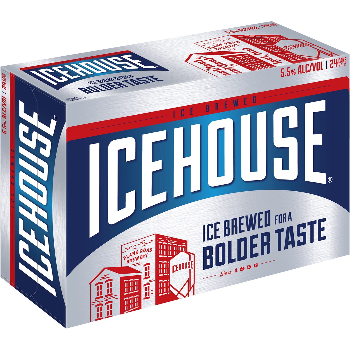 slide 5 of 8, Icehouse Beer, American Lager, 24 Pack, 12 fl. oz. Cans, 5.5% ABV, 12 fl oz