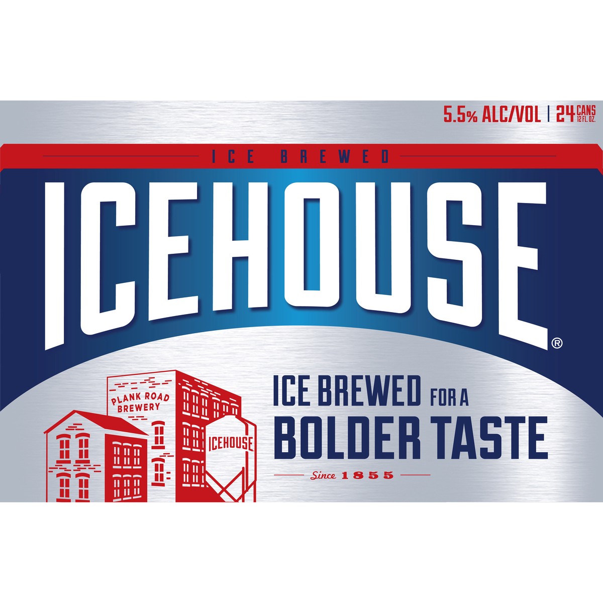slide 4 of 8, Icehouse Beer, American Lager, 24 Pack, 12 fl. oz. Cans, 5.5% ABV, 12 fl oz