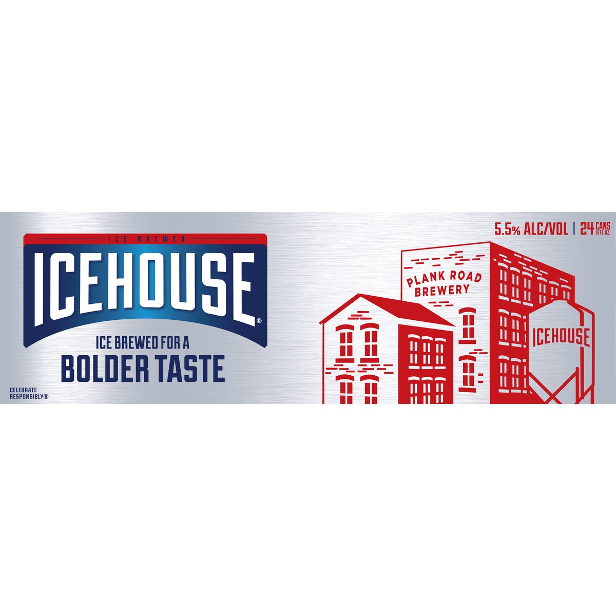 slide 4 of 8, Icehouse Beer, American Lager, 24 Pack, 12 fl. oz. Cans, 5.5% ABV, 12 fl oz