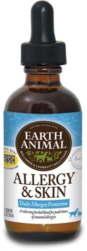 slide 1 of 1, Earth Animal Organic Herbal Remedies Allergy & Skin for Dogs & Cats, 2 oz. Bottle, 2 oz
