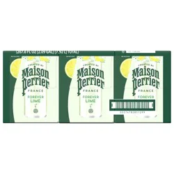 Maison Perrier Forever Lime Flavored Sparkling Water, 11.15 fl oz Cans, 8 Count, 3 Pack