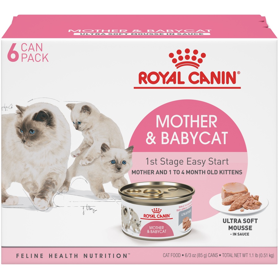 slide 1 of 1, Royal Canin Mother & Babycat Ultra-Soft Mousse in Sauce Variety Pack Wet Food, 6 ct; 3 oz