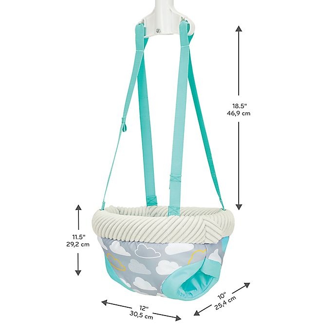 slide 10 of 15, Evenflo ExerSaucer Sweet Skies Doorway Jumper with Removable Toys, 1 ct