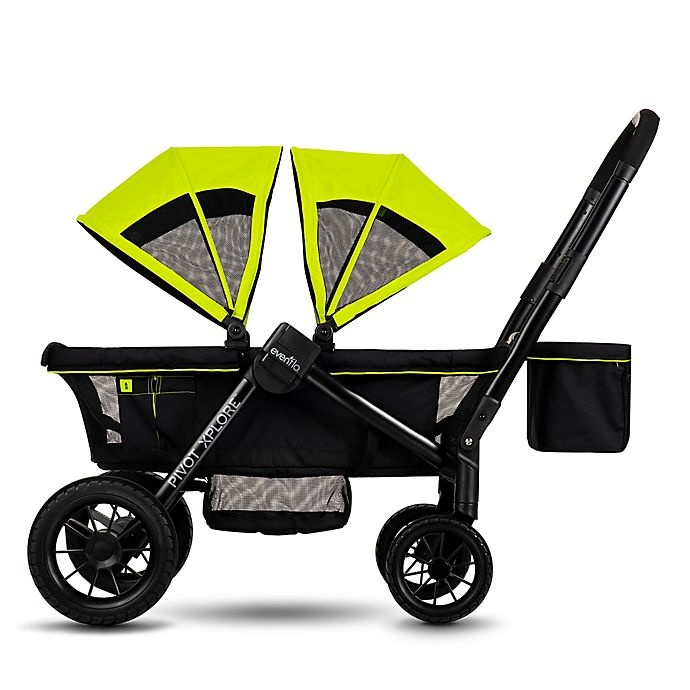 slide 2 of 19, Evenflo Pivot Xplore All-Terrain Double Stroller Wagon - Wayfarer, 1 ct