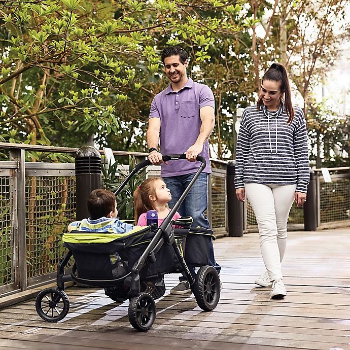 slide 5 of 19, Evenflo Pivot Xplore All-Terrain Double Stroller Wagon - Wayfarer, 1 ct