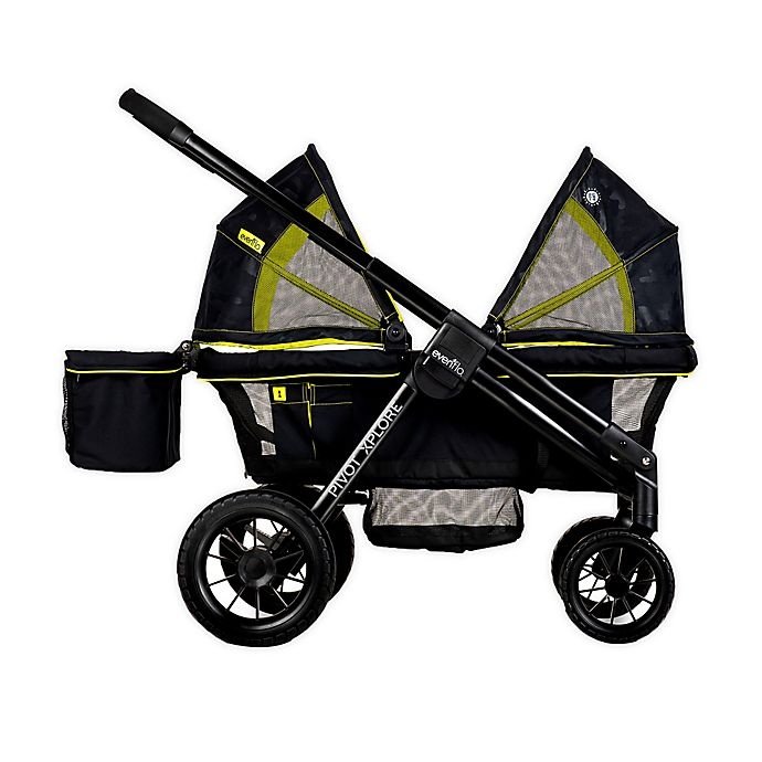 slide 1 of 19, Evenflo Pivot Xplore All-Terrain Double Stroller Wagon - Wayfarer, 1 ct