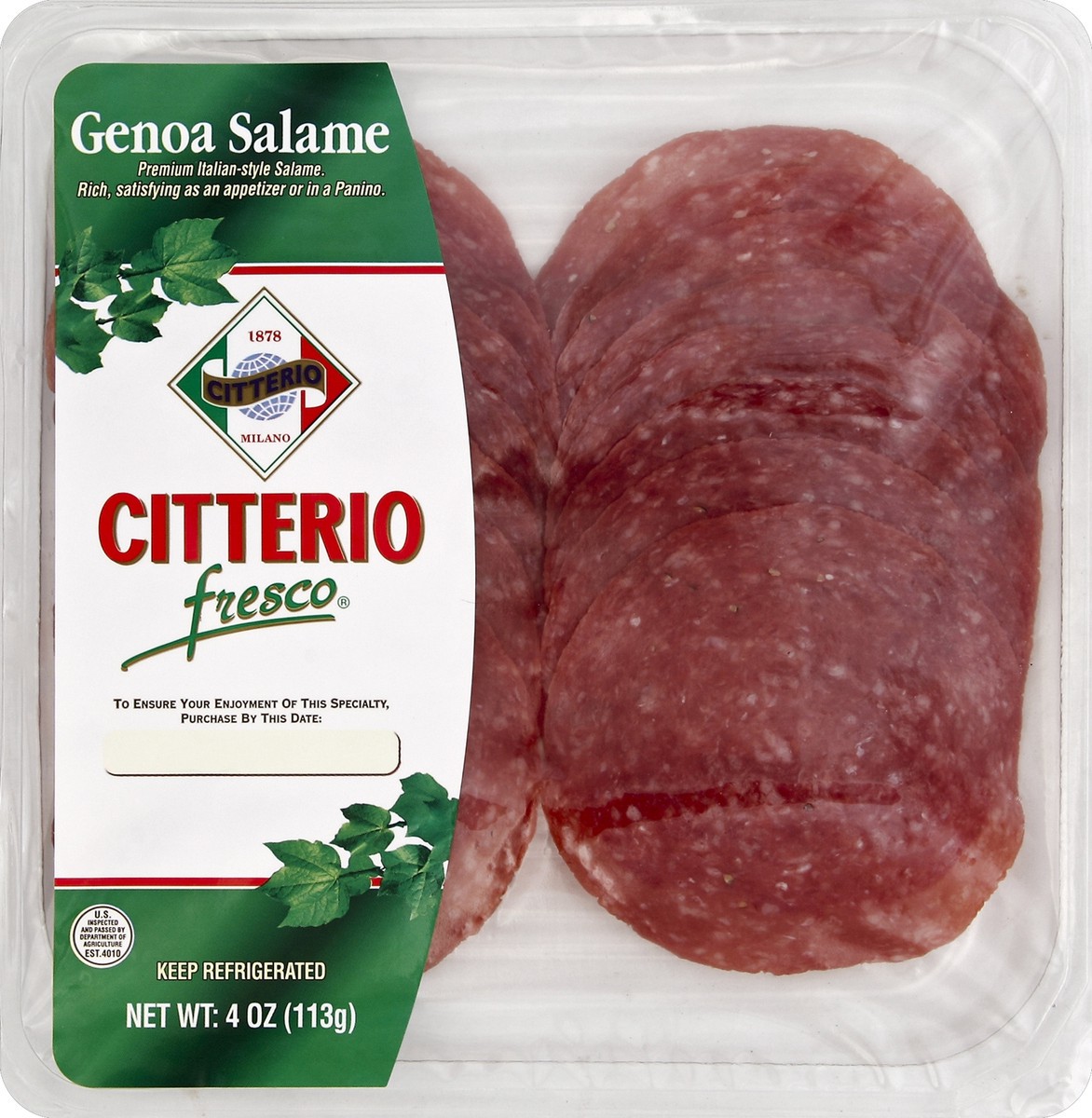 slide 3 of 4, Citero Genoa Salame, 4 oz