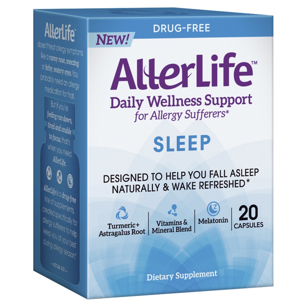 slide 2 of 8, AllerLife Daily Wellness Support Sleep Capsules, 20 ct