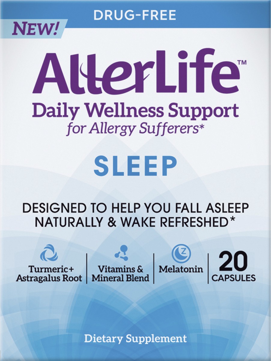 slide 7 of 8, AllerLife Daily Wellness Support Sleep Capsules, 20 ct