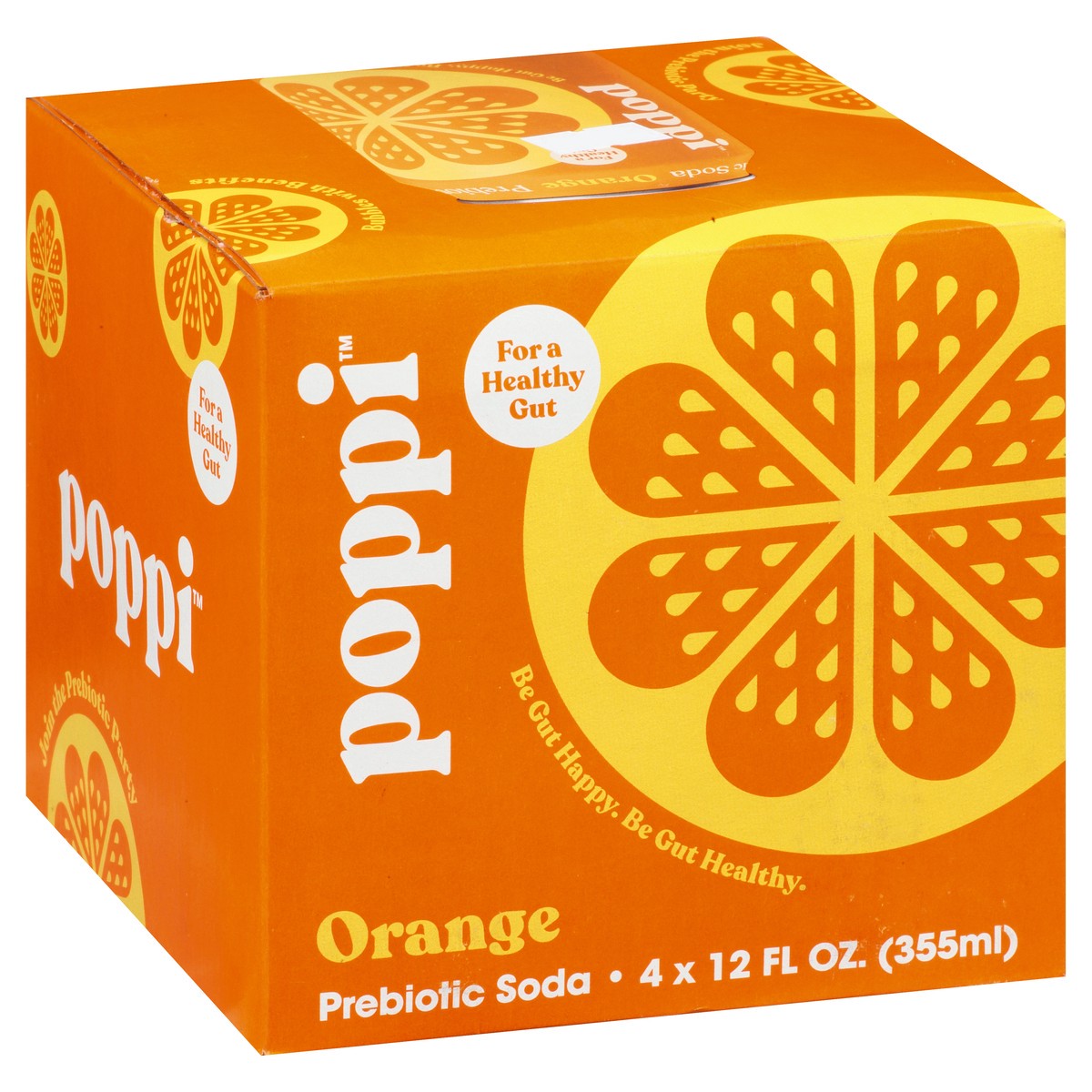 slide 4 of 9, Poppi Orange Prebiotic Soda 4 - 12 fl oz Cans, 4 ct; 12 oz